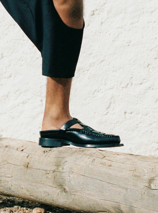 BONELL - Men's Woven T-bar Mule Loafer
