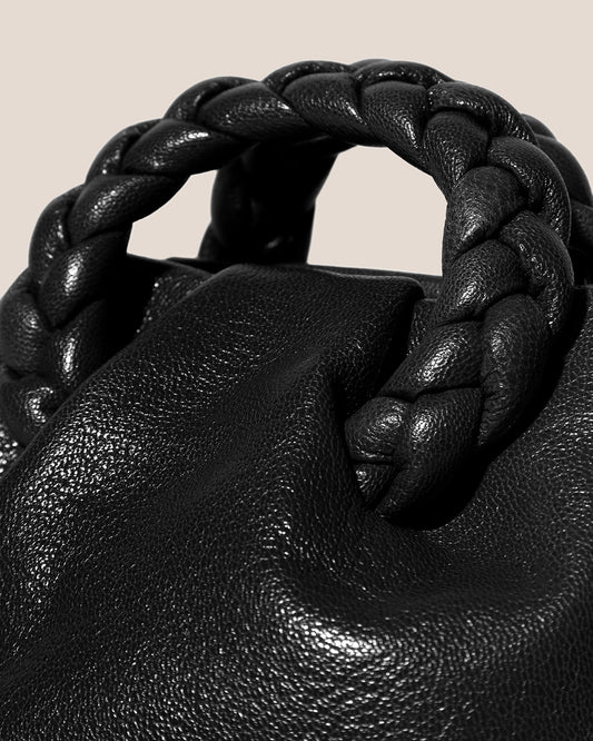 BOMBON SUPPLE SHINY - Plaited-handle Leather Handbag