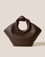 CASTELL GRAINY - Knotted-handle Leather Tote Bag
