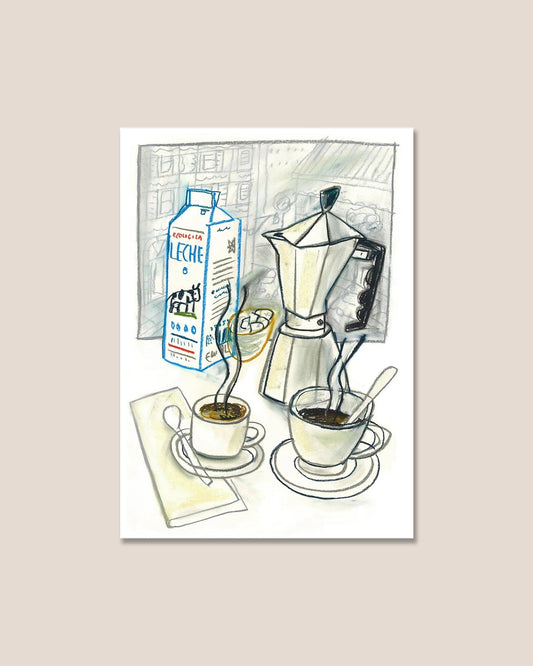 "Café para dos" - Javier Mariscal Print
